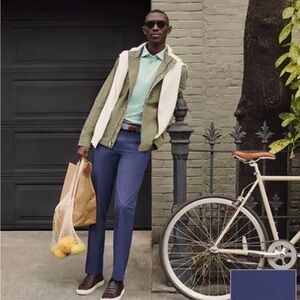Peter Millar Surge Pants Mens 32x34 Blue Tailored Chino Crown Crafted NWT $198